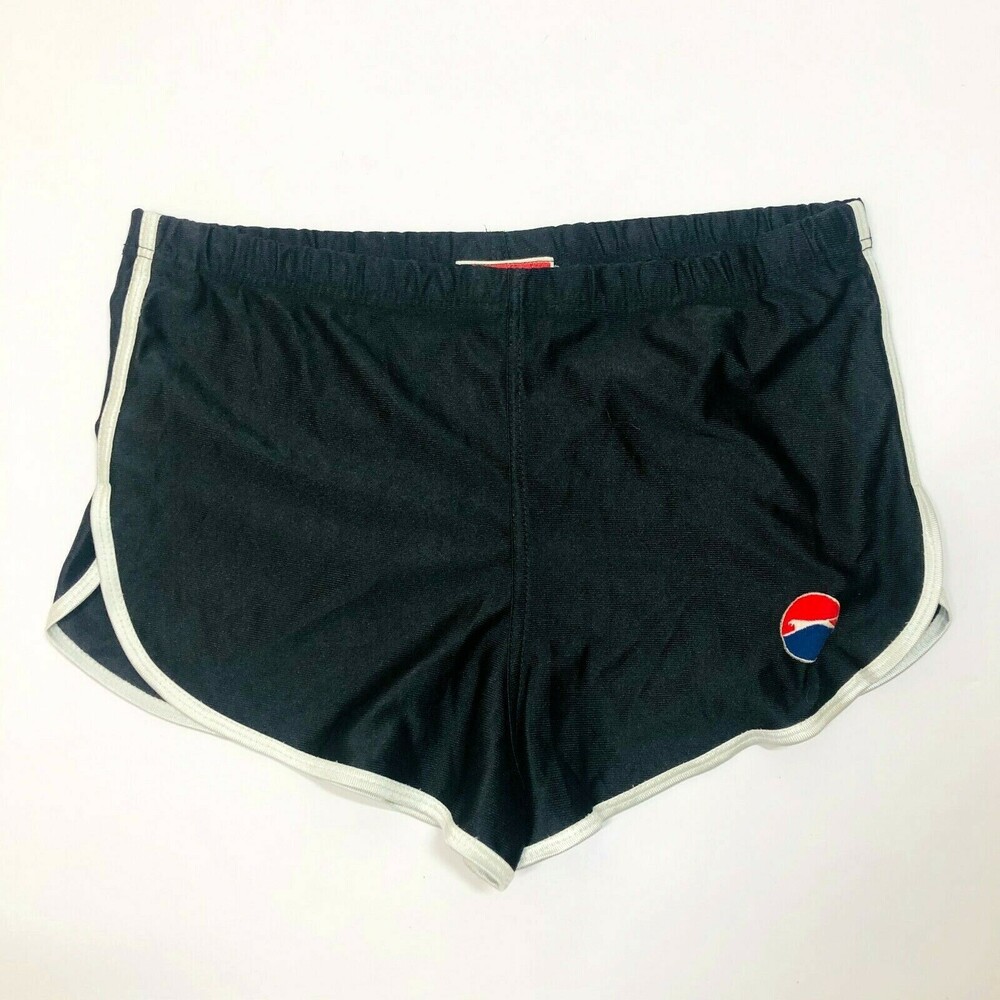Vintage Slazenger Super Short Black Active Piped Shorts Men's Sz. 28-71cm Poly
